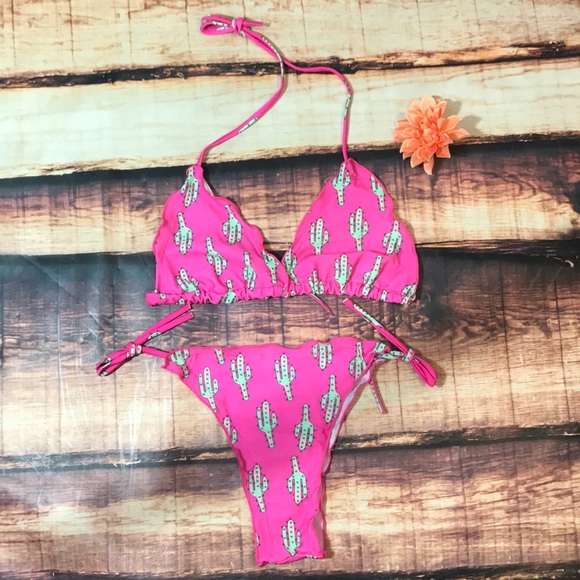 Other - << Hot Pink Cactus Swim Suit Bikini >>
